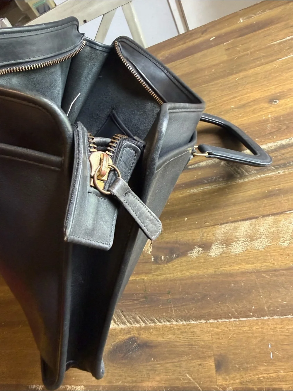 Coach Black Leather Briefcase